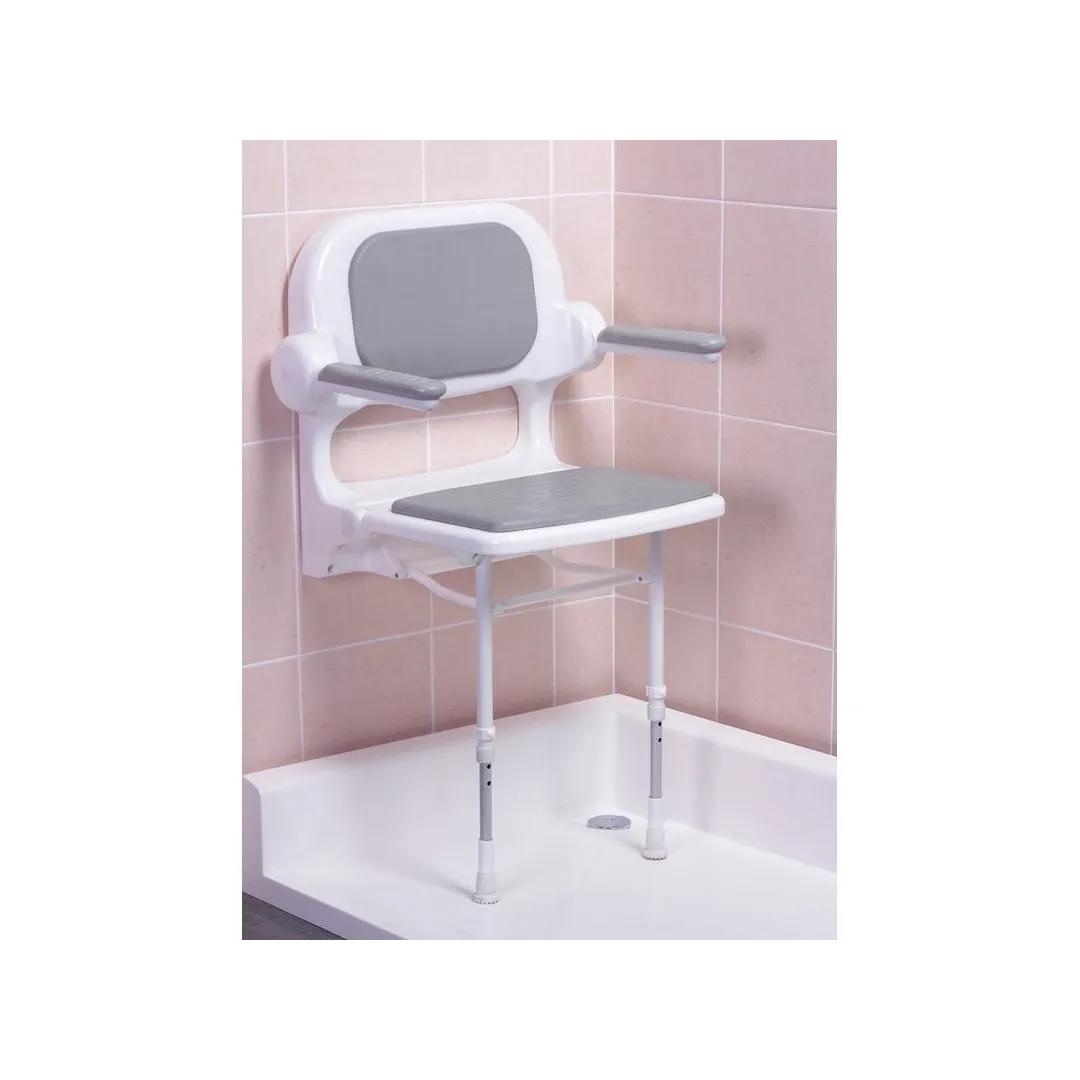 Asiento Ducha Abatible HAWAII Comfort con Rebosabrazos