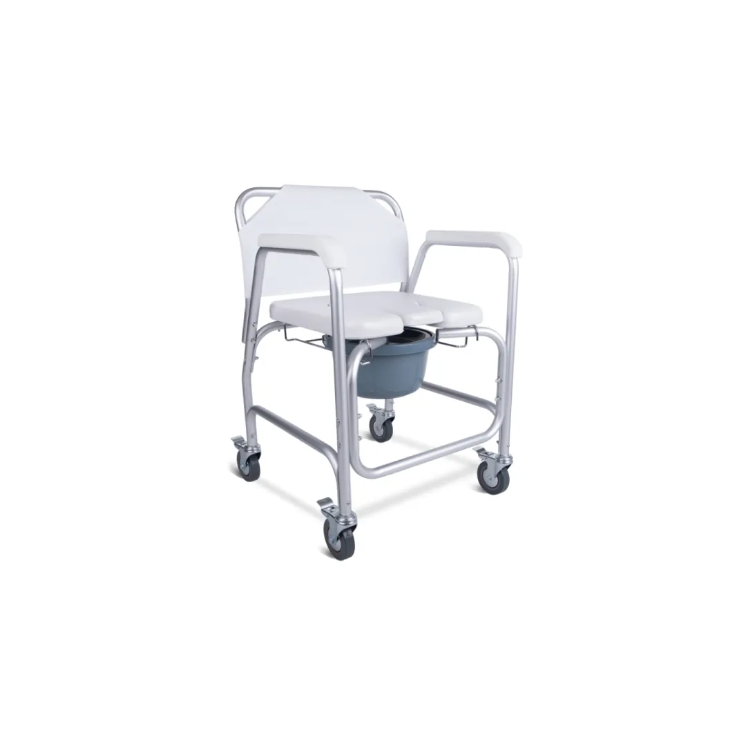 Silla Ducha con ruedas con asiento en U para Wc