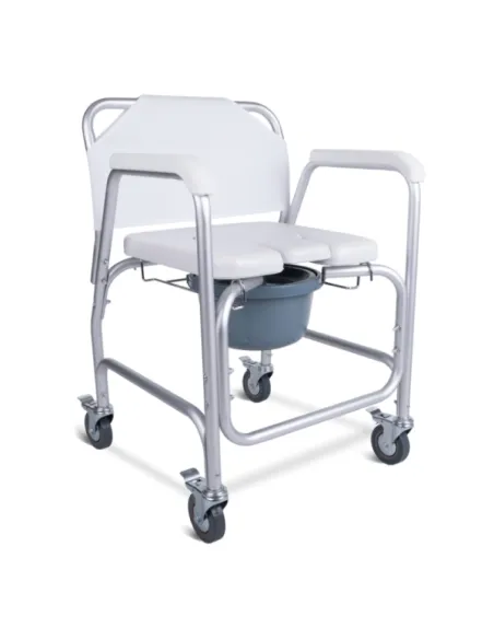 Silla Ducha con ruedas con asiento en U para Wc