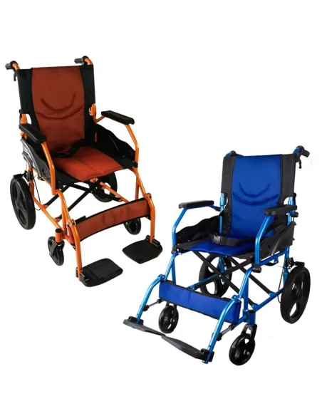 Silla de ruedas Plegable de Aluminio PIRAMIDE con Freno Acompañante
