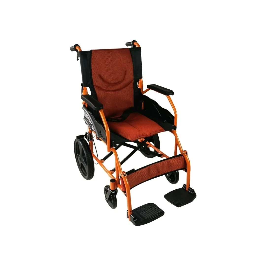 Silla de ruedas Plegable de Aluminio PIRAMIDE con Freno Acompañante