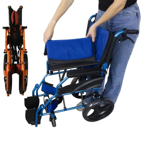 Silla de ruedas Plegable de Aluminio PIRAMIDE con Freno Acompañante 2