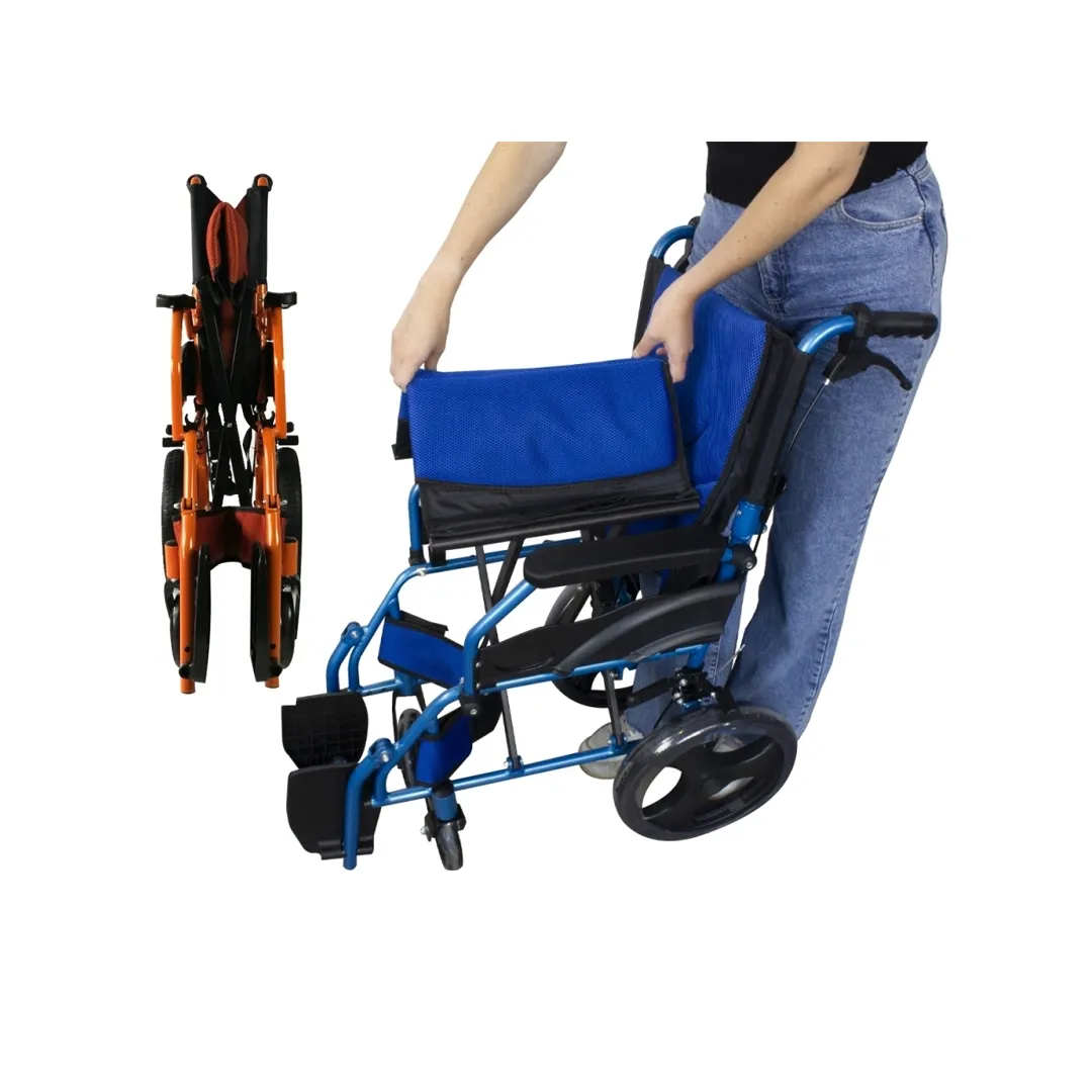 Silla de ruedas Plegable de Aluminio PIRAMIDE con Freno Acompañante