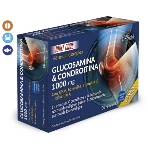Glucosamina+Condroitina+MSM + Curcuma 1000 mg 60 comprimidos