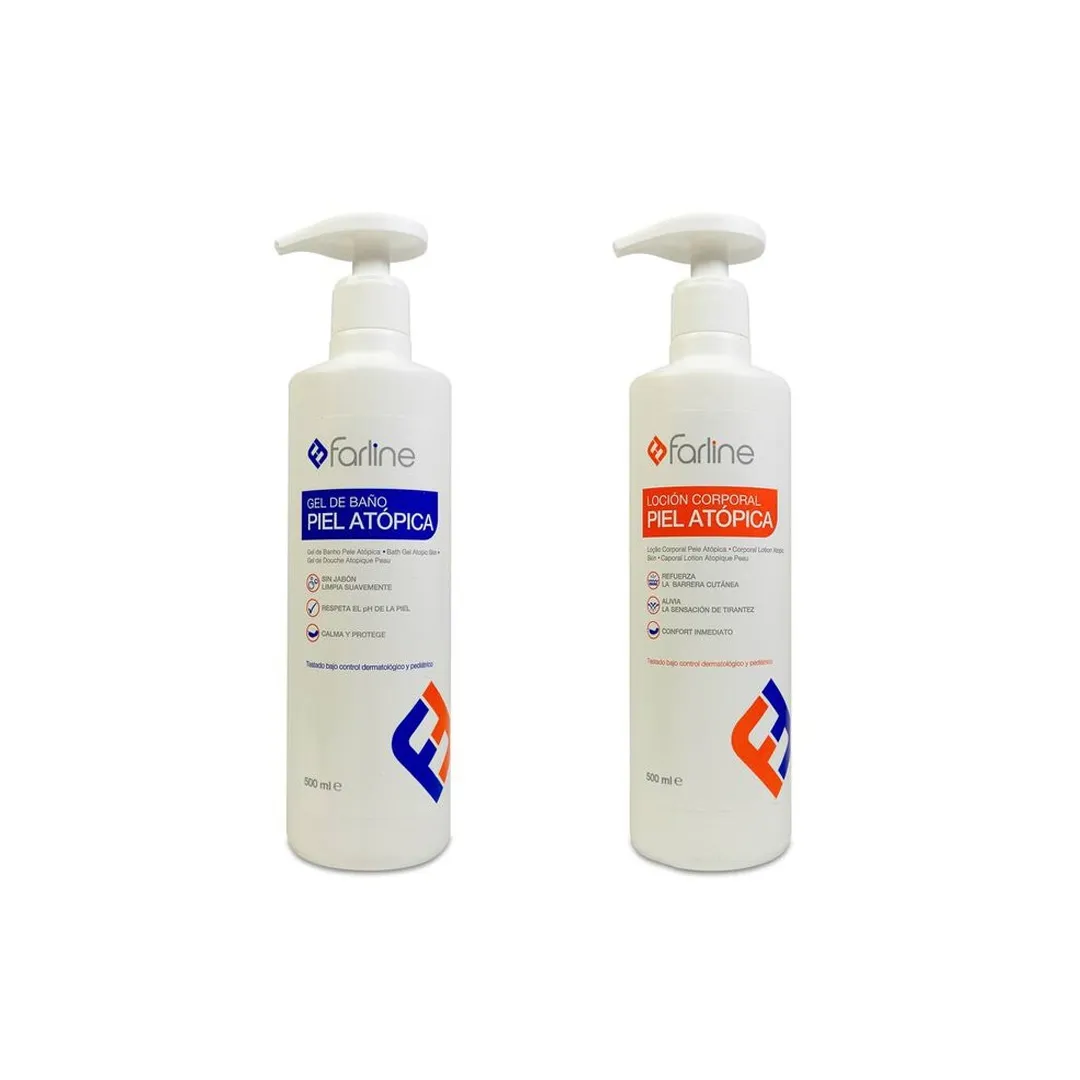 Farline Pack Piel Atópica Gel 500 ml + Loción 500 ml