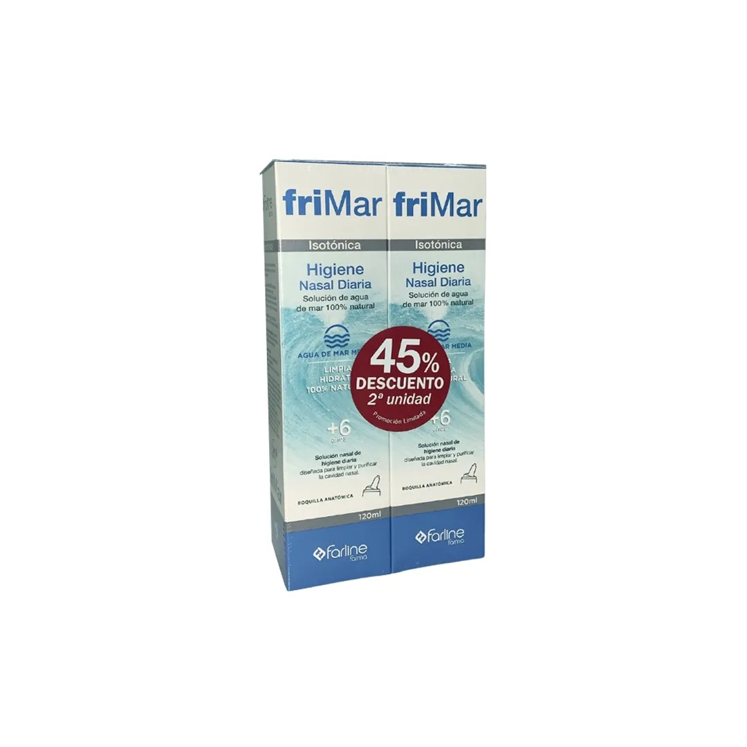 Farline Frimar Solución Isotónico  Higiene Nasal ( 2 x 120 ml)