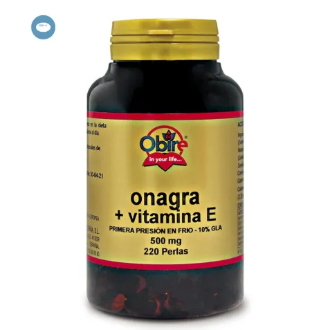 Onagra + Vitamina E 500mg 220 perlas 2x1 Obire