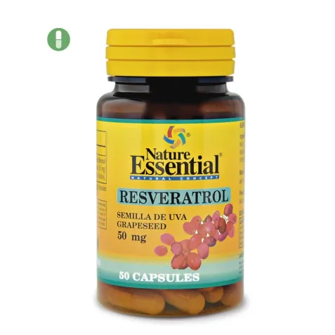 Semilla de uva Resveratrol 50  mg. 50 Cápsulas  Nature Essential