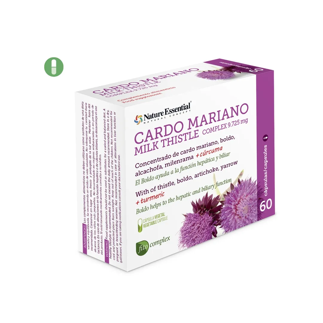 Cardo Mariano Complex 9725 mg. 60 cápsulas Nature Essential