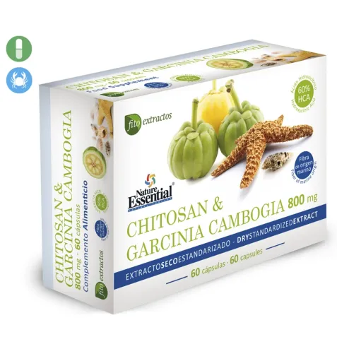 Chitosan y Garcinia Cambogia 800 mg 60 cápsulas Nature Essential