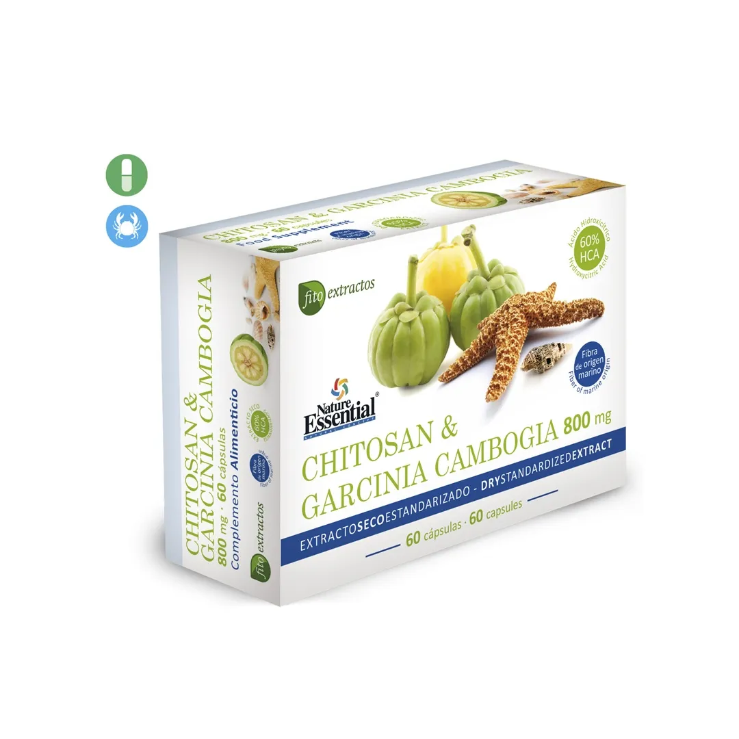 Chitosan y Garcinia Cambogia 800 mg 60 cápsulas Nature Essential