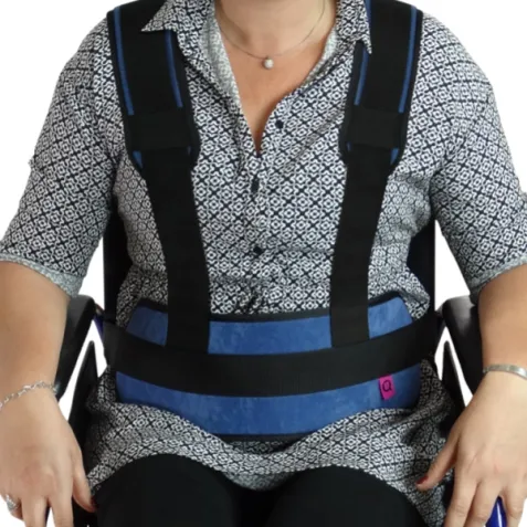 Cinturón de Sujeción Abdominal con Tirantes para Silla de Ruedas o Sillón 2