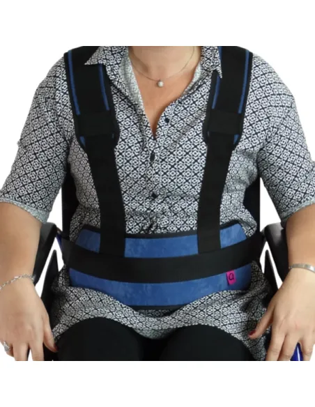 Cinturón de Sujeción Abdominal con Tirantes para Silla de Ruedas o Sillón