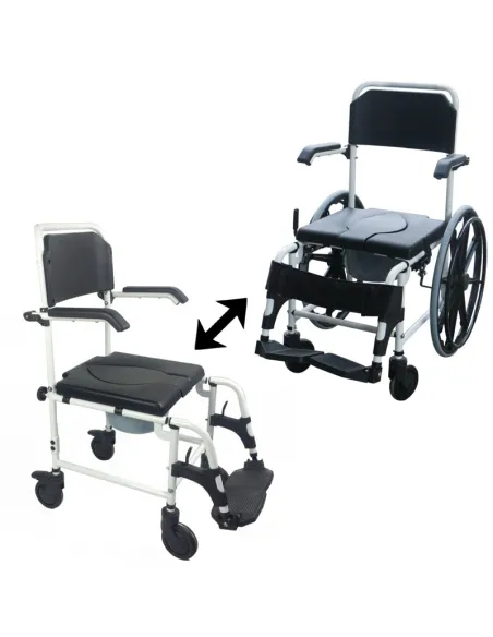 Silla de Ducha con Wc  2  en 1 Autopropulsable o de Traslado Silla de Ducha con Wc  2  en 1 Autopropulsable o de Traslado