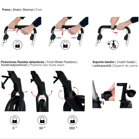 Andador Rollator Carro de Compra CARE R05 2