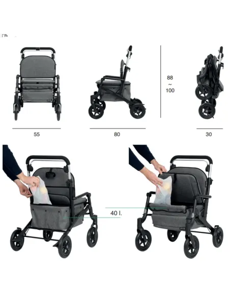 Andador Rollator Carro de Compra CARE LUX Andador Rollator Carro de Compra CARE LUX