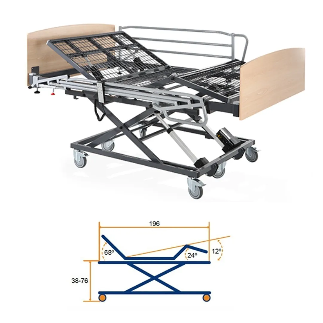 Cama Articulada XXL Bariatrica 120 con Carro...