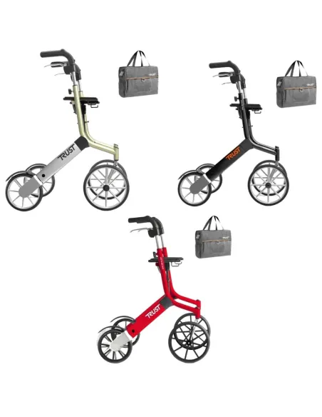 Andador Rollator TrustCare Let´s Go con Amortiguación  + Bolso
