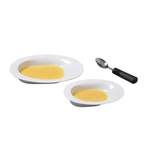 Platos Inclinados MANOY Blanco (2 Tamaños) 2