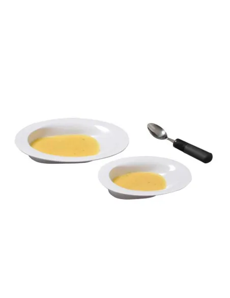 Platos Inclinados MANOY Blanco (2 Tamaños) Platos Inclinados MANOY Blanco (2 Tamaños)