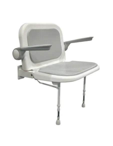 Asiento Ducha Abatible con Brazos y Respaldo