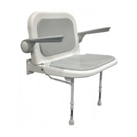 Asiento Ducha Abatible con Brazos y Respaldo