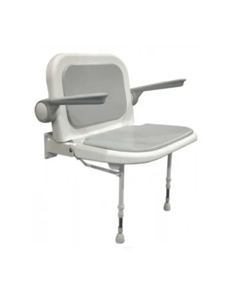 Asiento Ducha Abatible con Brazos y Respaldo