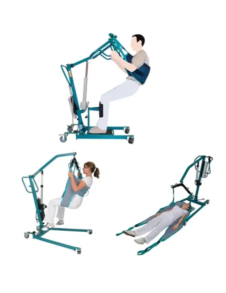 Grúa traslado y Cambio Pañal AKS DUO con Arnés