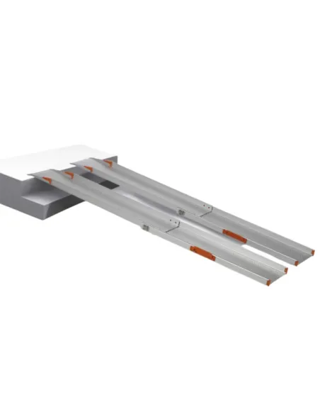 Rampas Telescopicas de Aluminio de 152 cm y carril 25 cm · Opcional 210 cm