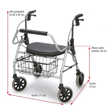 Andador Caminador Maxi Rollator L 2