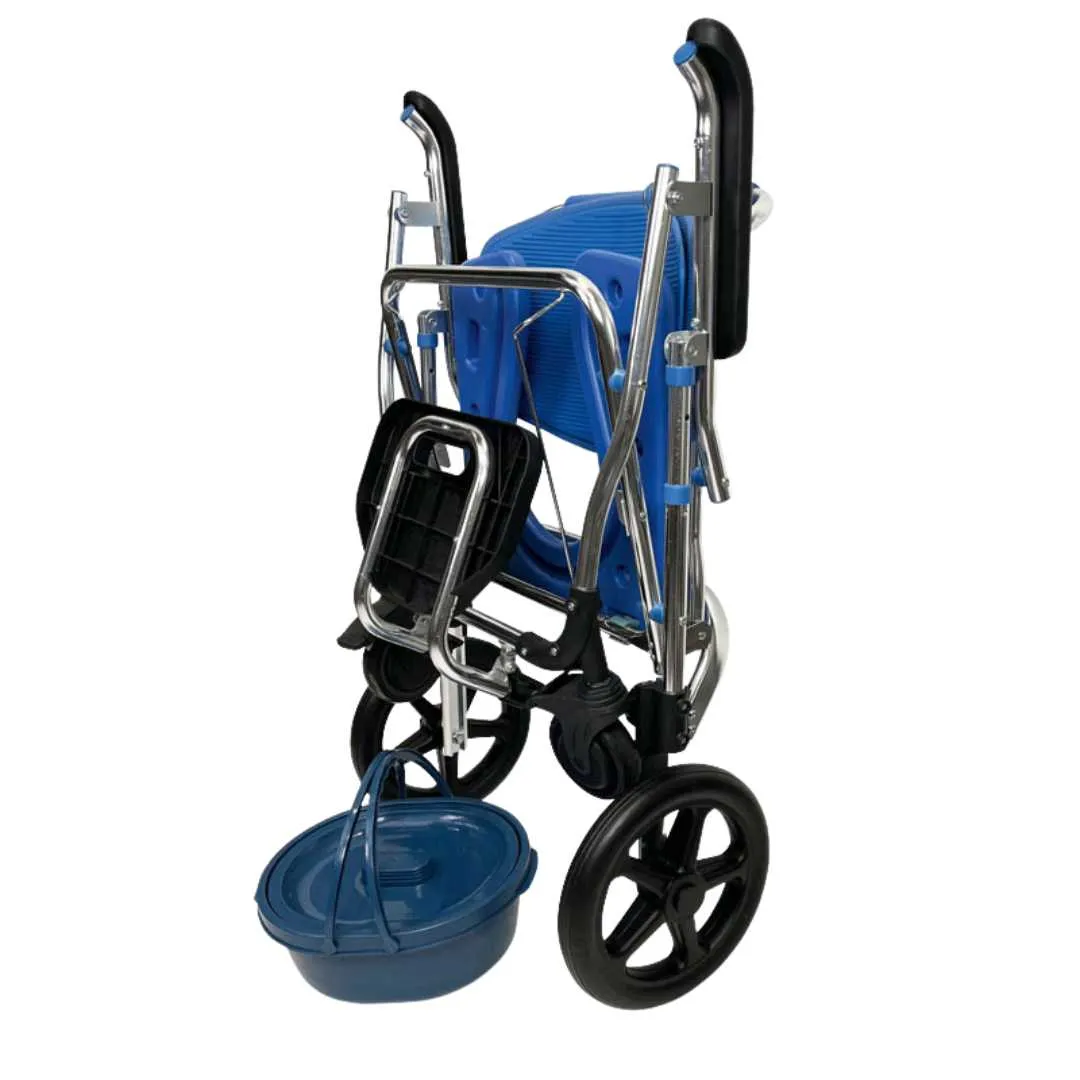 Silla para Ducha y WC MENORCA Plegable con Ruedas