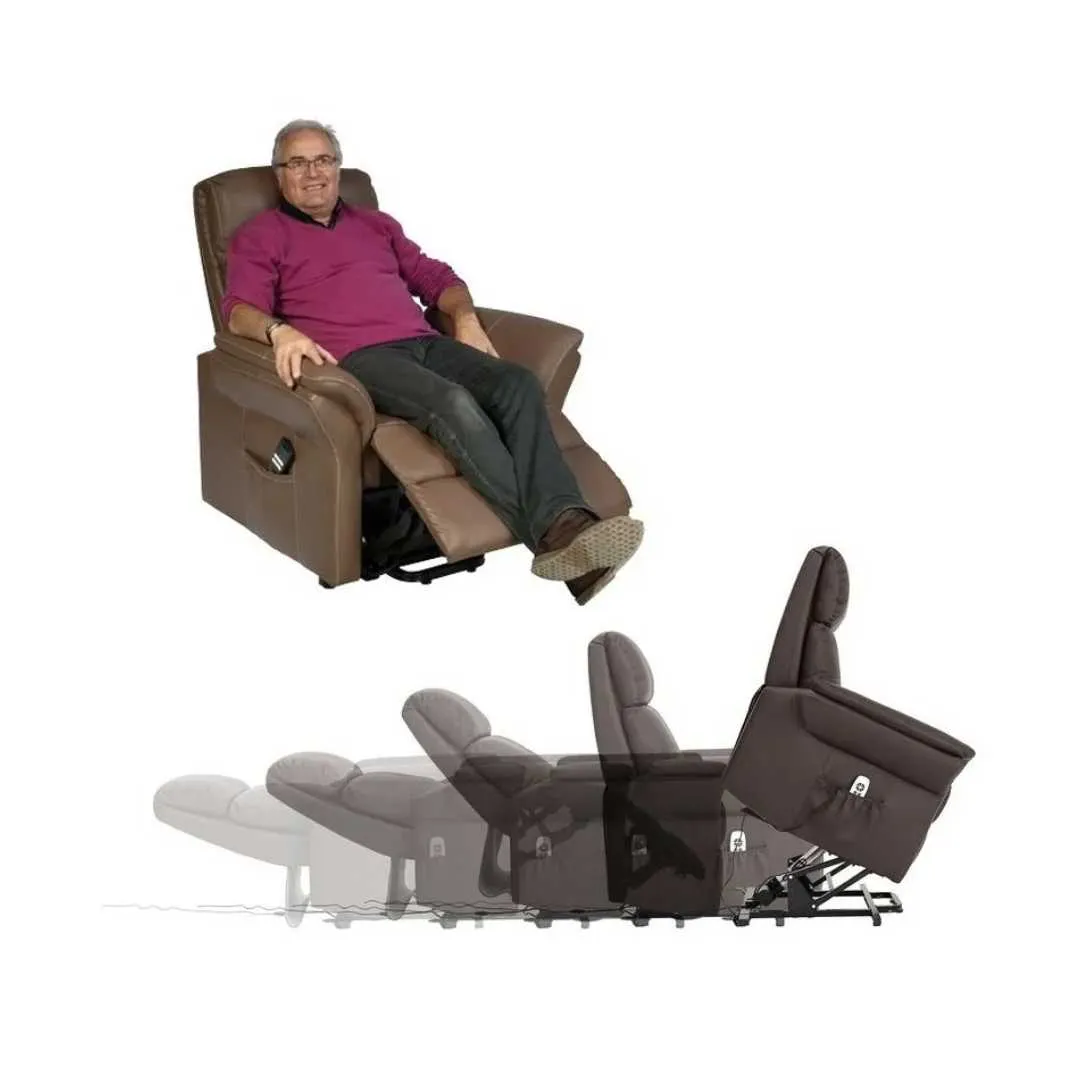 Sillón Relax Elevador DIAMANT MAXI con 2 Motores y Reclinación casi 180º