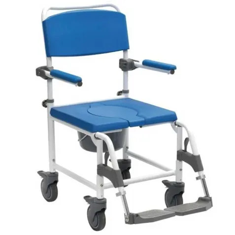 Silla de ducha y WC ASTON con Ruedas Regulable en Altura