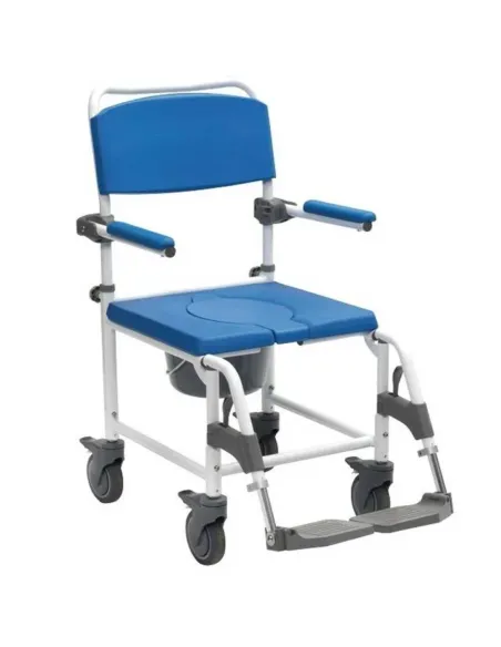 Silla de ducha y WC ASTON con Ruedas Regulable en Altura Silla de ducha y WC ASTON con Ruedas Regulable en Altura