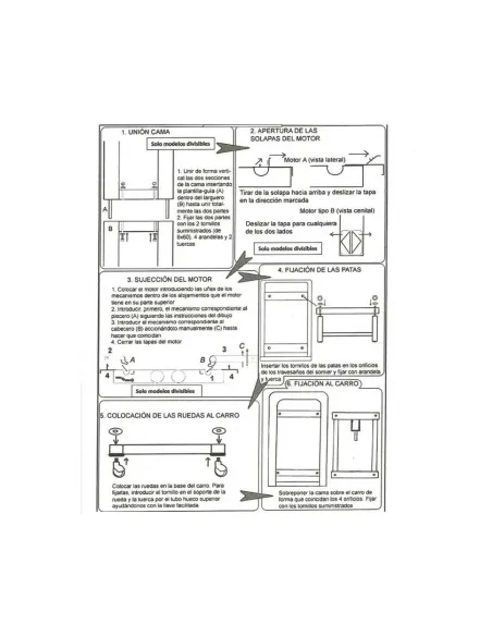 Cama Articulada APOLO con Carro Elevador Anchos Especiales Cama Articulada APOLO con Carro Elevador Anchos Especiales
