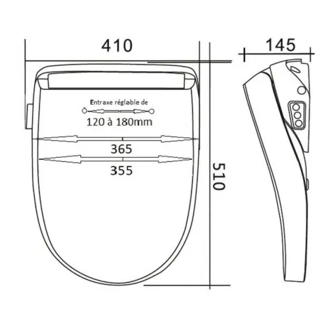 Asiento Bidet LUXE SILVER Electrónico para Lavado y Secado en su Wc 2
