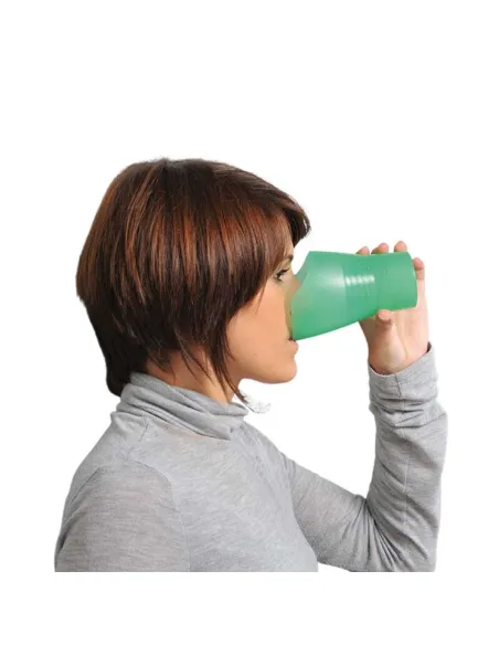 Vaso con Área Nasal Recortada Blanco, Azul o Verde Traslucidos