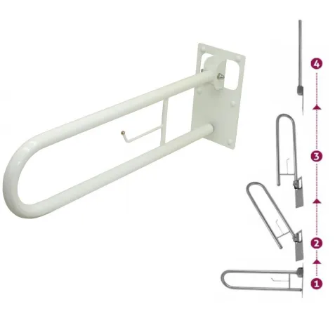 Asidero Abatible de Pared Giratorio Blanco con...