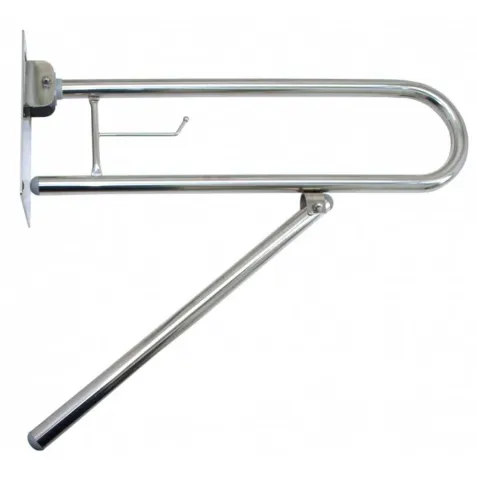 Asidero Abatible de Pared con Pie y Portarrollos