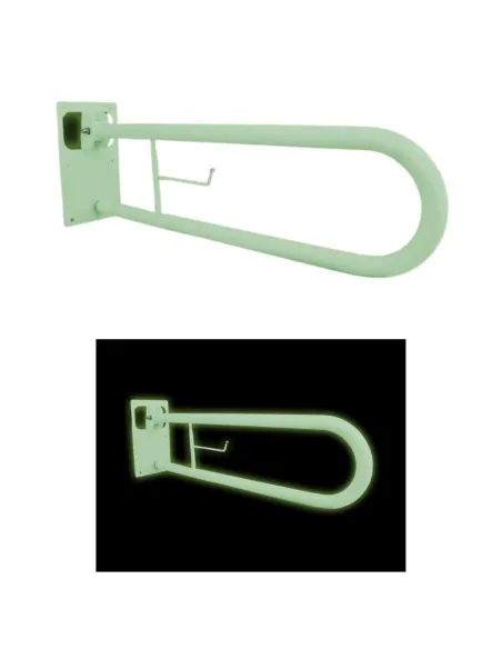 Asidero Barra Baño Abatible y Giratorio de Pared Luminiscente 73 cm