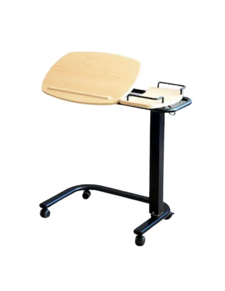 Mesa Auxiliar de Cama TASMANIA con 2 Bandejas Fácil Regulación de Altura