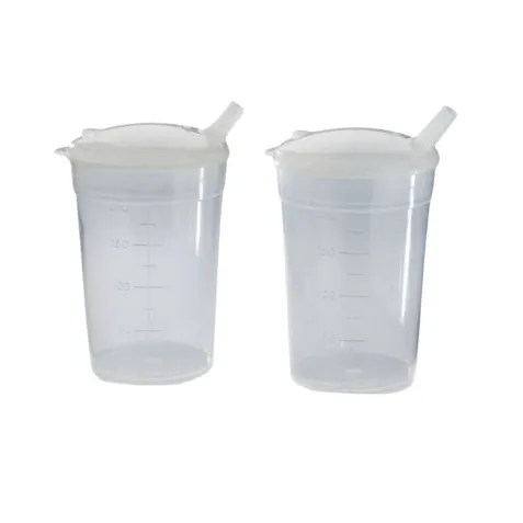Vasos de Plástico ECO con tetina de 4 mm. Par
