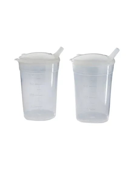Vasos de Plástico ECO con tetina de 4 mm. Par