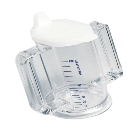 Taza Inclinado HANDYCUP Transparente con Asas y Tapa 2