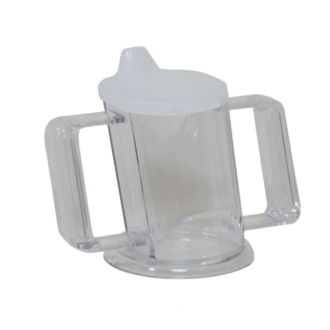 Taza Inclinado HANDYCUP Transparente con Asas y Tapa
