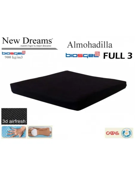 Cojín Antiescaras Gel Sólido BIOSGEL FULL 3 New Dreams con Funda PU