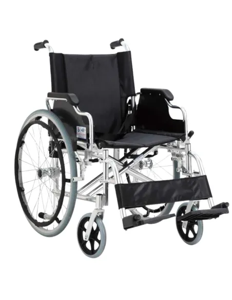 Silla de Ruedas Autopropulsable de Aluminio y Ruedas Antivuelcos