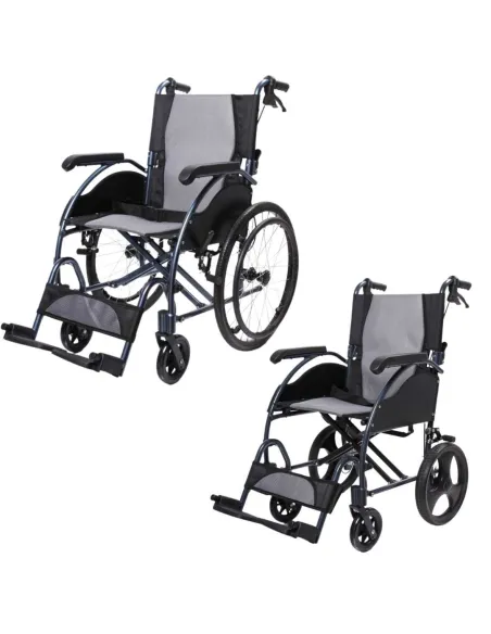 Silla de Ruedas con Frenos para Acompañantes en los Puños