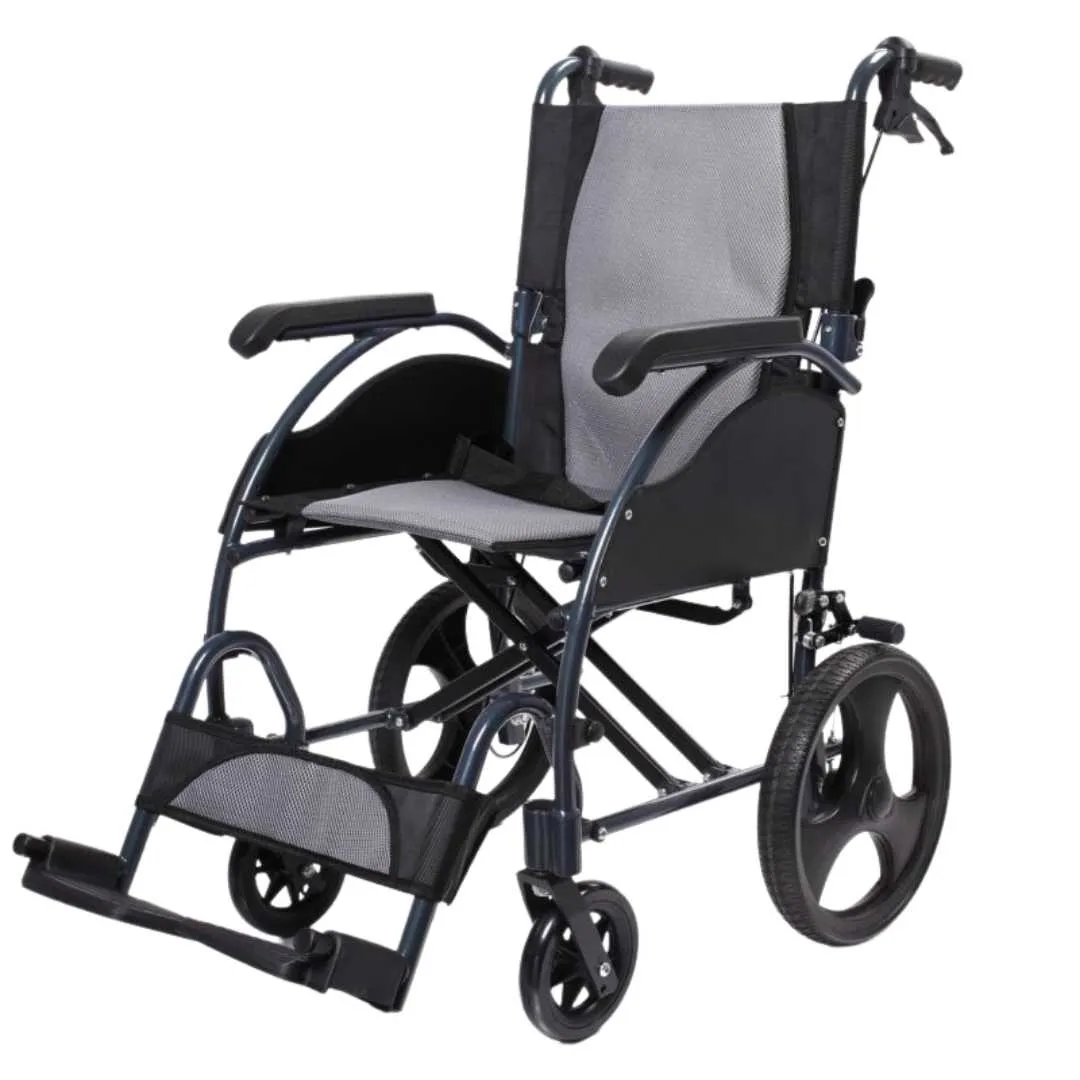 Silla de Ruedas con Frenos para Acompañantes en...