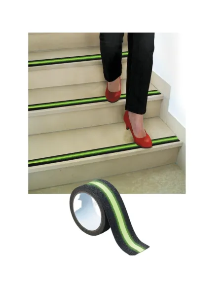 Rollo Adhesivo Antideslizante y Fluorescente